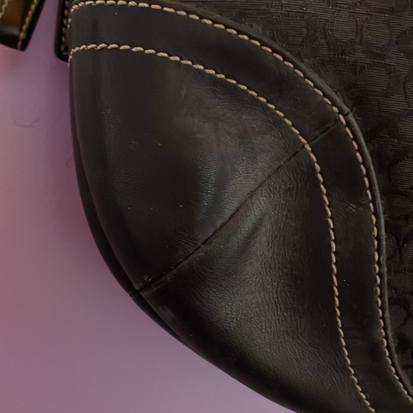 Coach Y2K Black Signature Canvas Bag in Black on Black Rare! - Picture 8 of 13